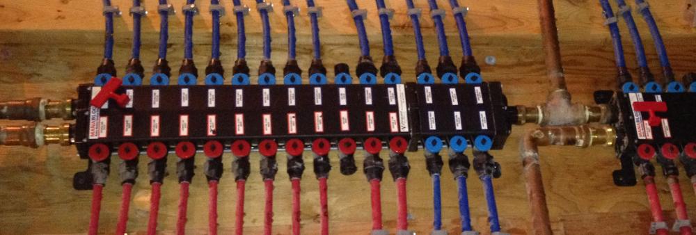 PEX tubing with manifold